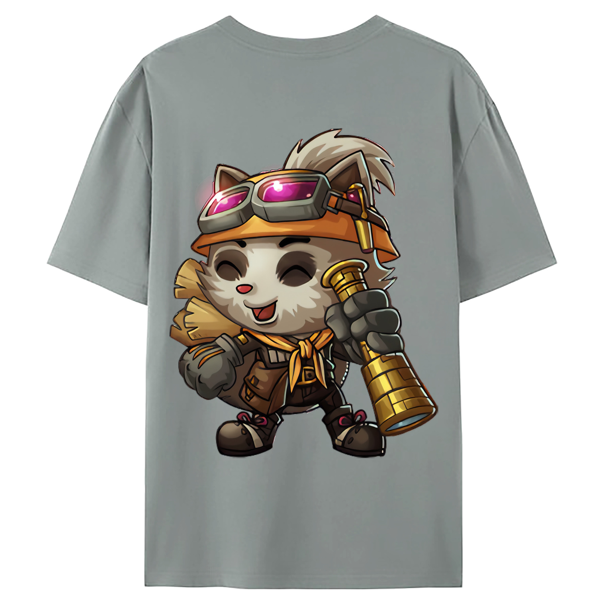 （画像用） リーグ・オブ・レジェンド League of Legends LOL 綿100％ メンズ半袖Tシャツ（バックプリント） 通気性